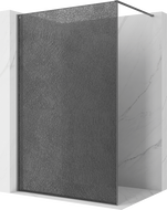 Mexen Kioto Tuš zid Walk-in 80 x 200 cm, crackle grafit 12 mm, gun metal - 800-080-101-95-44-X