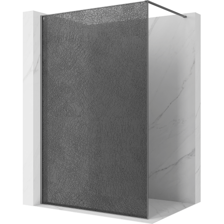 Mexen Kioto parede de duche Walk-in 110 x 200 cm, crackle grafite 12 mm, gun metal - 800-110-101-95-44-X