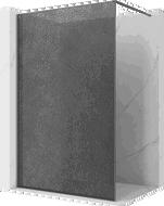 Mexen Kioto ścianka prysznicowa Walk-in 150 x 200 cm, crackle grafit 12 mm, gun metal - 800-150-101-95-44-X