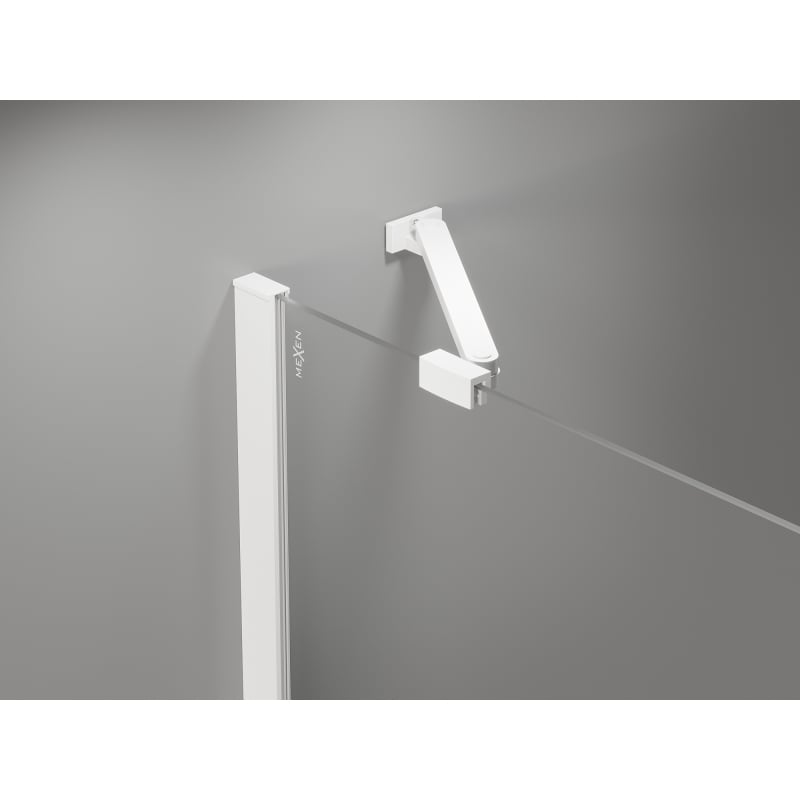 Mexen Mist-H porte de douche pivotante gauche 100 cm, transparente, blanche - 8A5-100-000-20-00-L