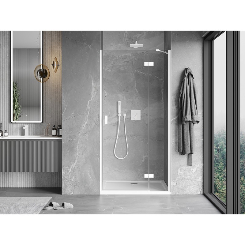 Mexen Mist-H porte de douche pivotante droite 105 cm, transparent, blanc - 8A5-105-000-20-00-P