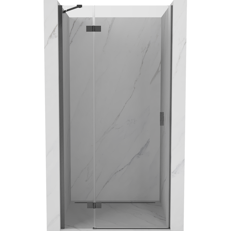 Mexen Mist-H drzwi prysznicowe uchylne lewe 70 cm, transparent, gun gray szczotkowany - 8A5-070-000-66-00-L