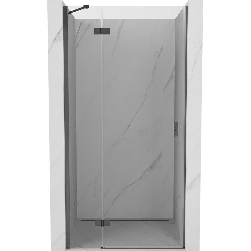 Mexen Mist-H linksdraaiende douchedeur 80 cm, transparant, geborsteld geweergrijs - 8A5-080-000-66-00-L