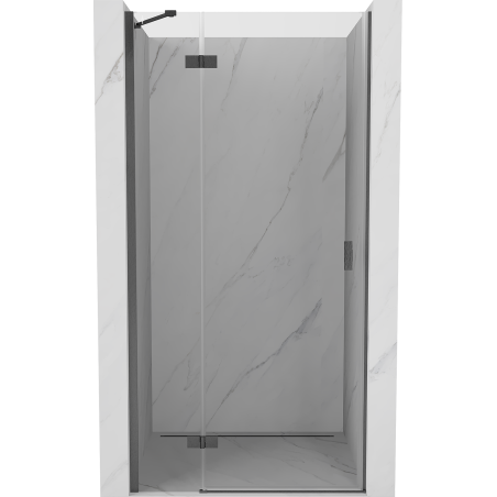 Mexen Mist-H drzwi prysznicowe uchylne lewe 80 cm, transparent, gun gray szczotkowany - 8A5-080-000-66-00-L