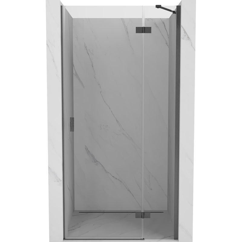 Mexen Mist-H drzwi prysznicowe uchylne prawe 100 cm, transparent, gun gray szczotkowany - 8A5-100-000-66-00-P