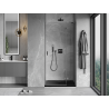Mexen Mist-H porte de douche pivotante droite 120 cm, transparente, gris canon brossé - 8A5-120-000-66-00-P