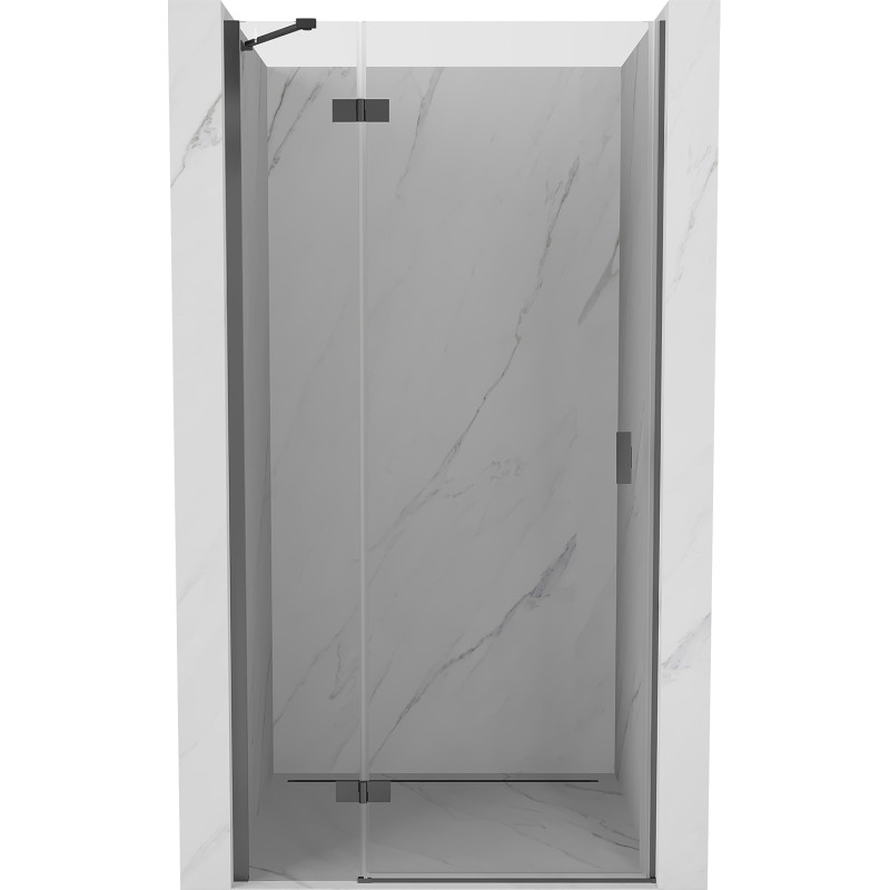 Mexen Mist-H svängbar duschdörr vänster 80 cm, transparent, gun metal - 8A5-080-000-95-00-L