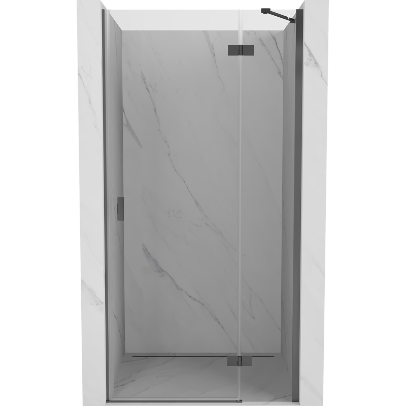 Mexen Mist-H drzwi prysznicowe uchylne prawe 90 cm, transparent, gun metal - 8A5-090-000-95-00-P