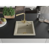 Mexen Vito Granitspüle 1-beckig mit Küchenarmatur Duero, beige - 6503-69-671600-50