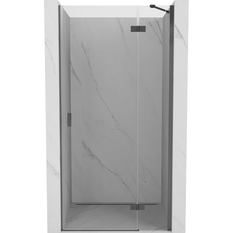 Mexen Mist-H svängbar duschdörr höger 120 cm, transparent, kanonmetall - 8A5-120-000-95-00-P