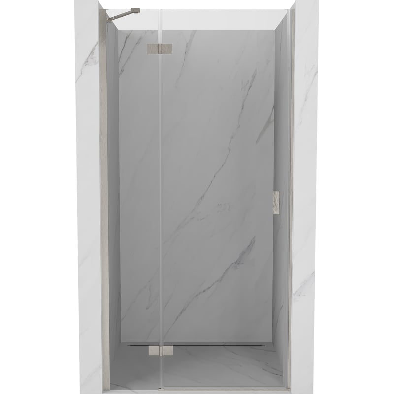Mexen Mist-H porta doccia battente sinistra 75 cm, trasparente, nichel spazzolato - 8A5-075-000-97-00-L