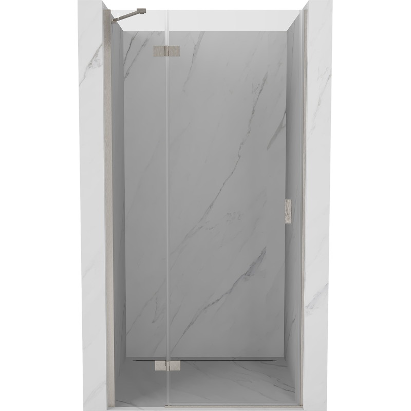 Mexen Mist-H links openslaande douchedeur 120 cm, transparant, geborsteld nikkel - 8A5-120-000-97-00-L