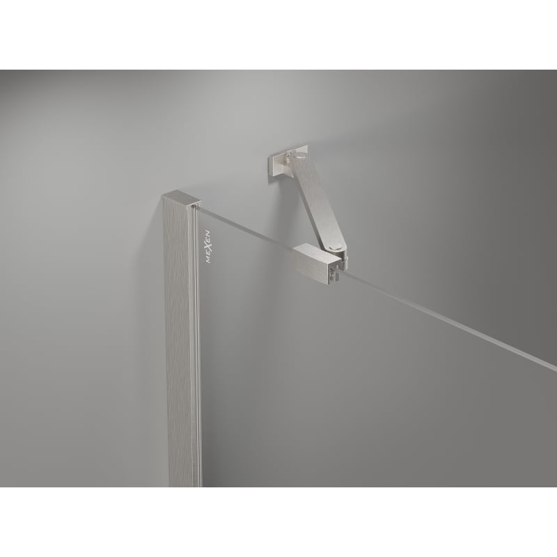 Mexen Mist-H svängbara duschdörrar höger 100 cm, transparent, borstad nickel - 8A5-100-000-97-00-P