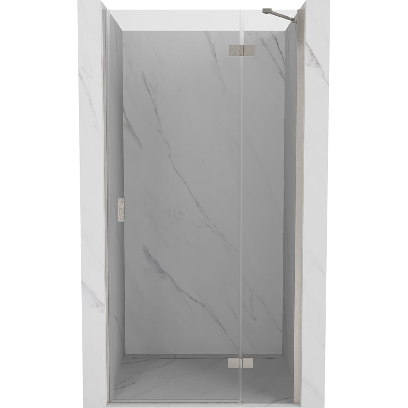 Mexen Mist-H svängbara duschdörrar höger 100 cm, transparent, borstad nickel - 8A5-100-000-97-00-P
