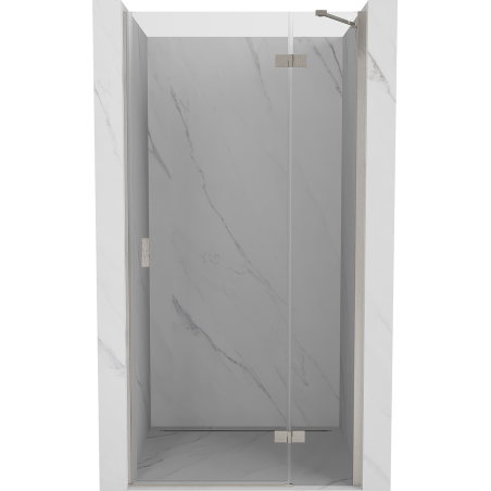 Mexen Mist-H svängbara duschdörrar höger 100 cm, transparent, borstad nickel - 8A5-100-000-97-00-P