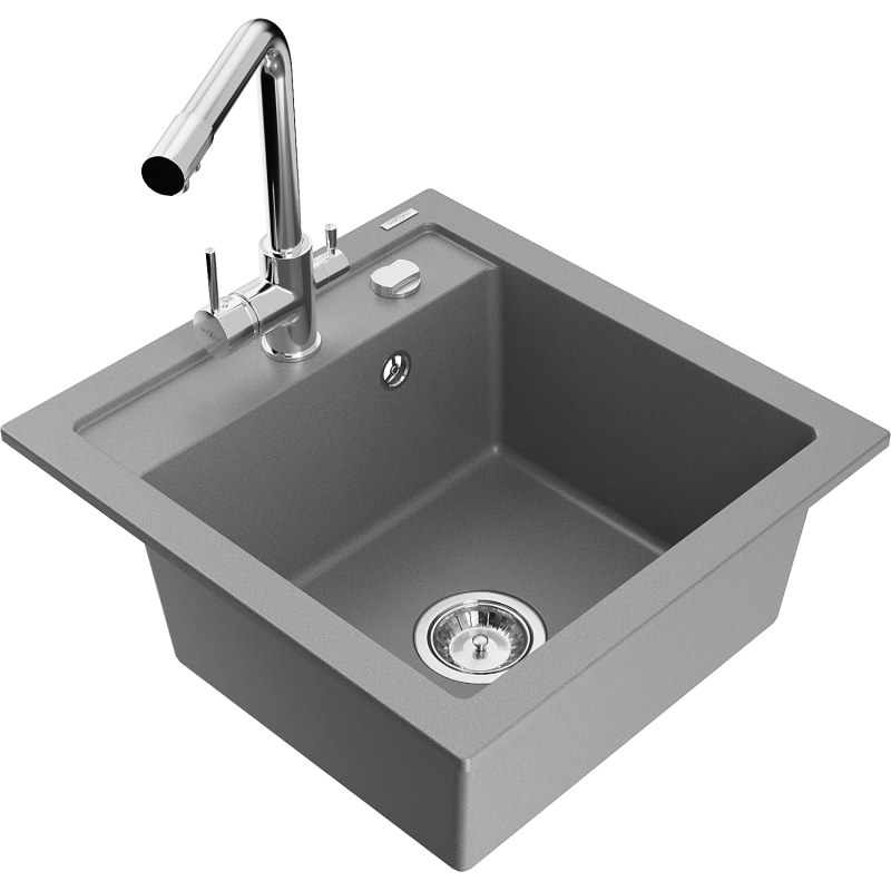 Mexen Vito Granit-Ëvier mat gris mat Duero, 1-Kummer mat Gruewand - 6503-71-671600-00