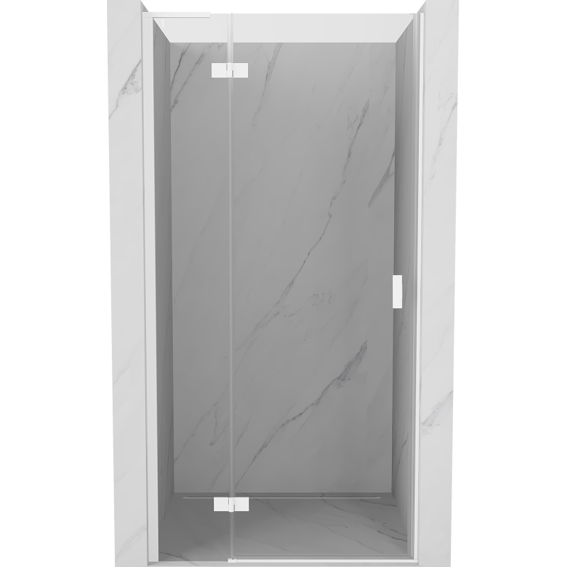 Mexen Mist-H L drzwi prysznicowe uchylne lewe 100 cm, transparent, białe - 8A5L-100-000-20-00-L
