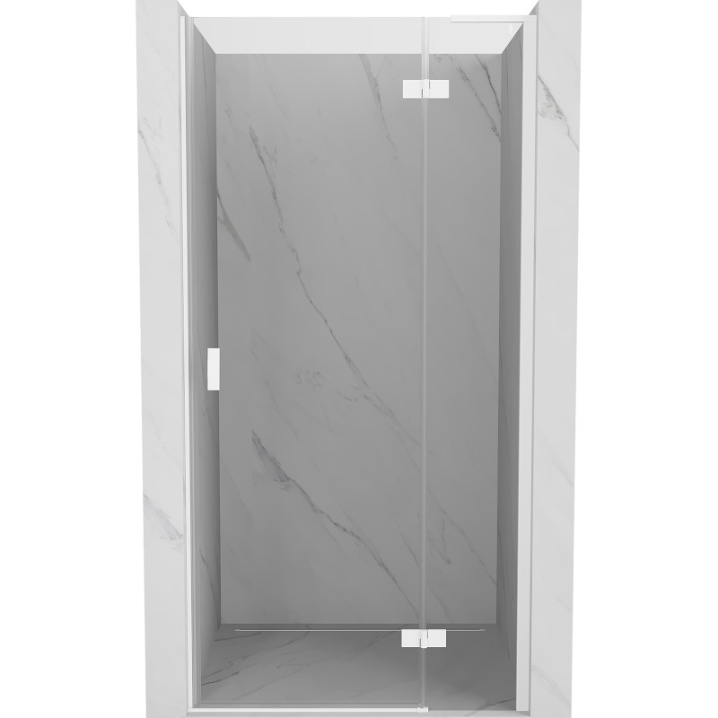 Mexen Mist-H L dušas durvis atveramas pa labi 75 cm, caurspīdīgas, baltas - 8A5L-075-000-20-00-P