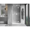 Mexen Mist-H L porte de douche pivotante droite 85 cm, transparente, blanche - 8A5L-085-000-20-00-P