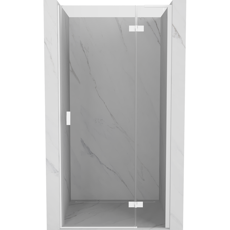 Mexen Mist-H L drzwi prysznicowe uchylne prawe 85 cm, transparent, białe - 8A5L-085-000-20-00-P