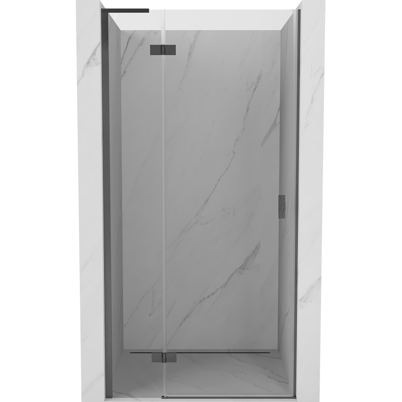 Mexen Mist-H L drzwi prysznicowe uchylne lewe 100 cm, transparent, gun gray szczotkowany - 8A5L-100-000-66-00-L