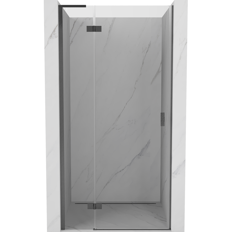 Mexen Mist-H L drzwi prysznicowe uchylne lewe 110 cm, transparent, gun gray szczotkowany - 8A5L-110-000-66-00-L
