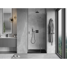 Mexen Mist-H L porta doccia a battente destra 80 cm, trasparente, grigio canna di fucile spazzolato - 8A5L-080-000-66-00-P