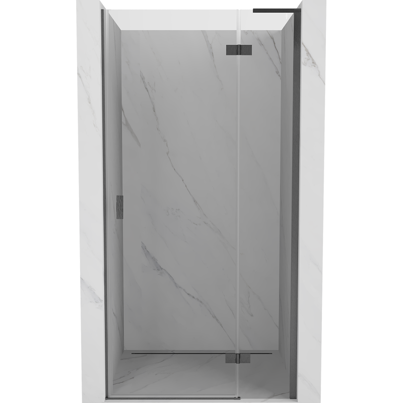 Mexen Mist-H L drzwi prysznicowe uchylne prawe 95 cm, transparent, gun gray szczotkowany - 8A5L-095-000-66-00-P
