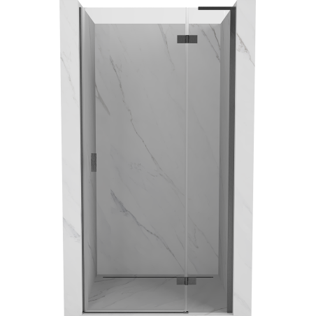 Mexen Mist-H L porte de douche pivotante droite 120 cm, transparent, gris acier brossé - 8A5L-120-000-66-00-P