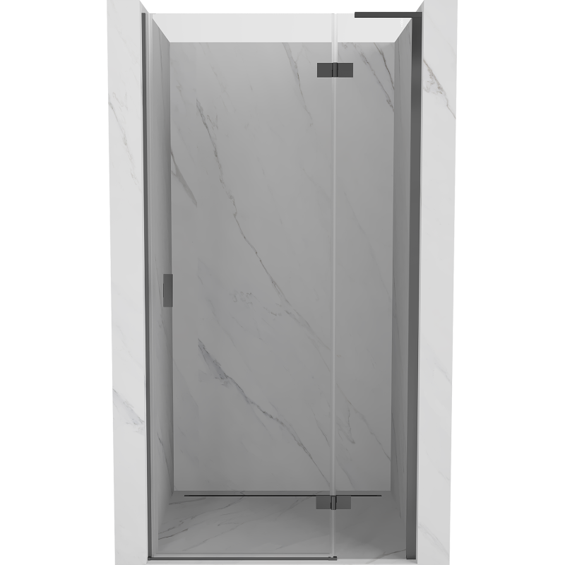 Mexen Mist-H L drzwi prysznicowe uchylne prawe 75 cm, transparent, gun metal - 8A5L-075-000-95-00-P