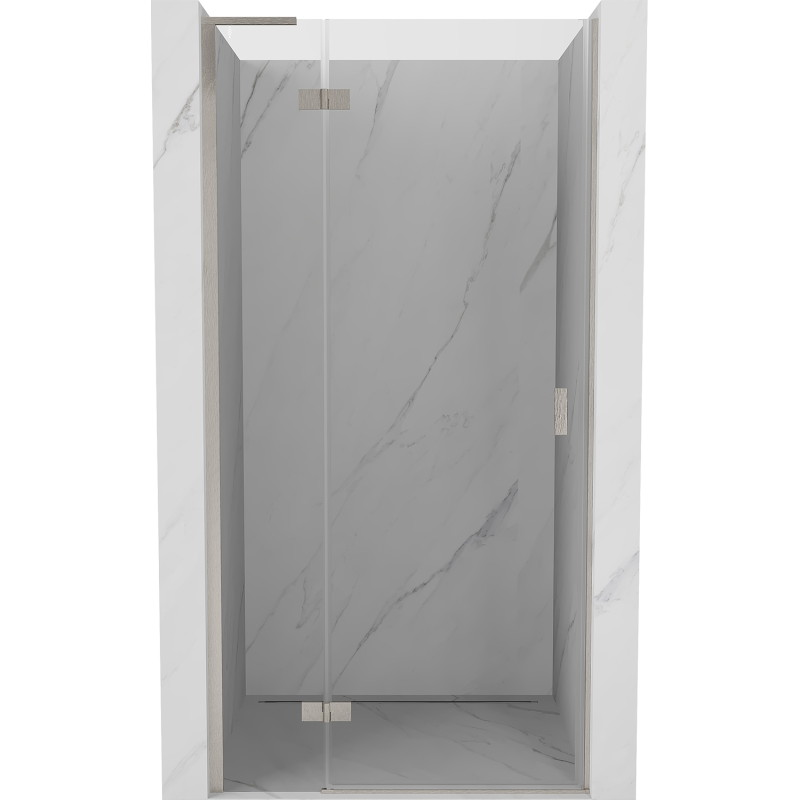 Mexen Mist-H L vänster vridbar duschdörr 70 cm, transparent, borstad nickel - 8A5L-070-000-97-00-L