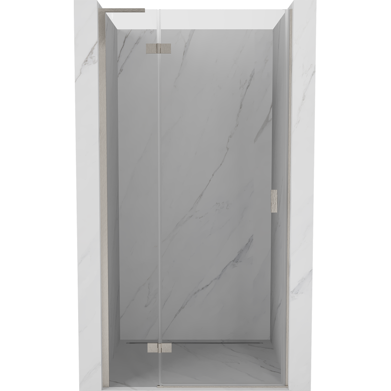 Mexen Mist-H L drzwi prysznicowe uchylne lewe 95 cm, transparent, nikiel szczotkowany - 8A5L-095-000-97-00-L