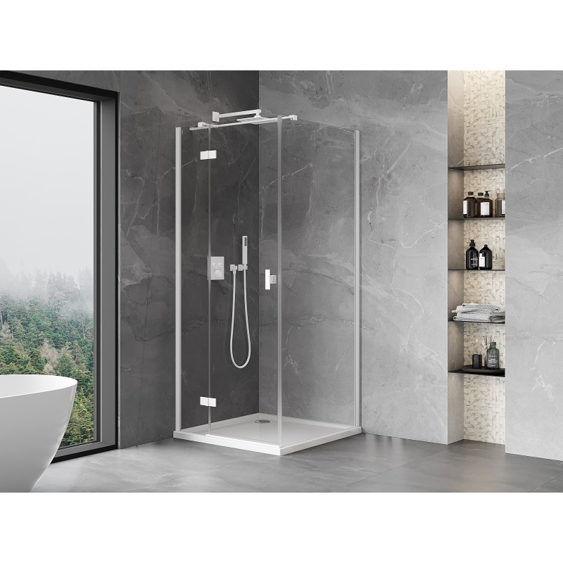 Mexen Mist-H T suihkukaappi saranoitu vasen 70 x 70 cm, läpinäkyvä, valkoinen - 8A5T-070-070-20-00-L