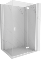 Mexen Mist-H T desna preklopna tuš kabina 70 x 100 cm, prozirna, bijela - 8A5T-070-100-20-00-P