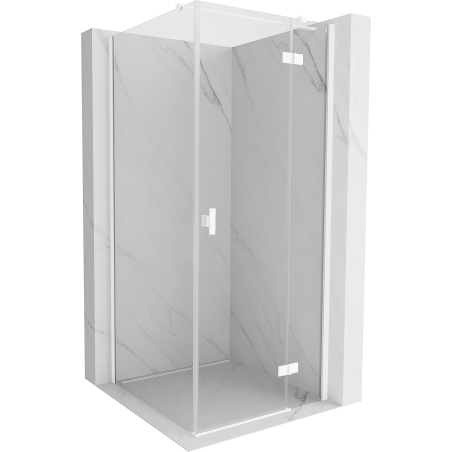 Mexen Mist-H T right swing shower enclosure 110 x 110 cm, transparent, white - 8A5T-110-110-20-00-P