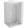 Mexen Mist-H T cabina doccia battente destra 90 x 120 cm, trasparente, bianca - 8A5T-090-120-20-00-P