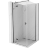 Mexen Mist-H T left hinged shower cabin 95 x 95 cm, transparent, brushed gun gray - 8A5T-095-095-66-00-L