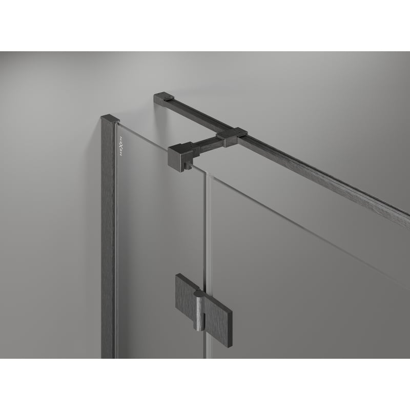 Mexen Mist-H T desna stran kopalniške kabine 120 x 70 cm, prozorna, brušeno siva - 8A5T-120-070-66-00-P