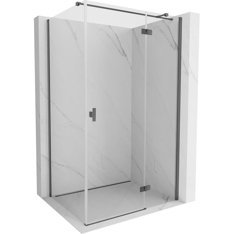 Mexen Mist-H T desna stran kopalniške kabine 120 x 70 cm, prozorna, brušeno siva - 8A5T-120-070-66-00-P