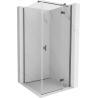 Mexen Mist-H T cabine de duche pivotante direita 80 x 80 cm, transparente, cinza metalizado escovado - 8A5T-080-080-66-00-P