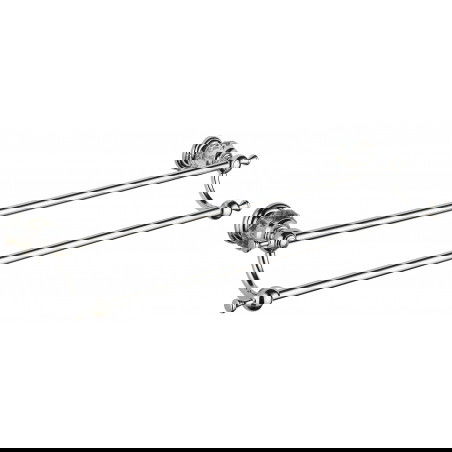 Mexen Estela doppio appendino per asciugamani, cromo - 7011525-00