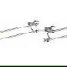 Mexen Estela doppelter Handtuchhalter, Chrom - 7011525-00
