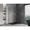 Mexen Mist-H T right hinged shower enclosure 100 x 90 cm, transparent, brushed gun gray - 8A5T-100-090-66-00-P