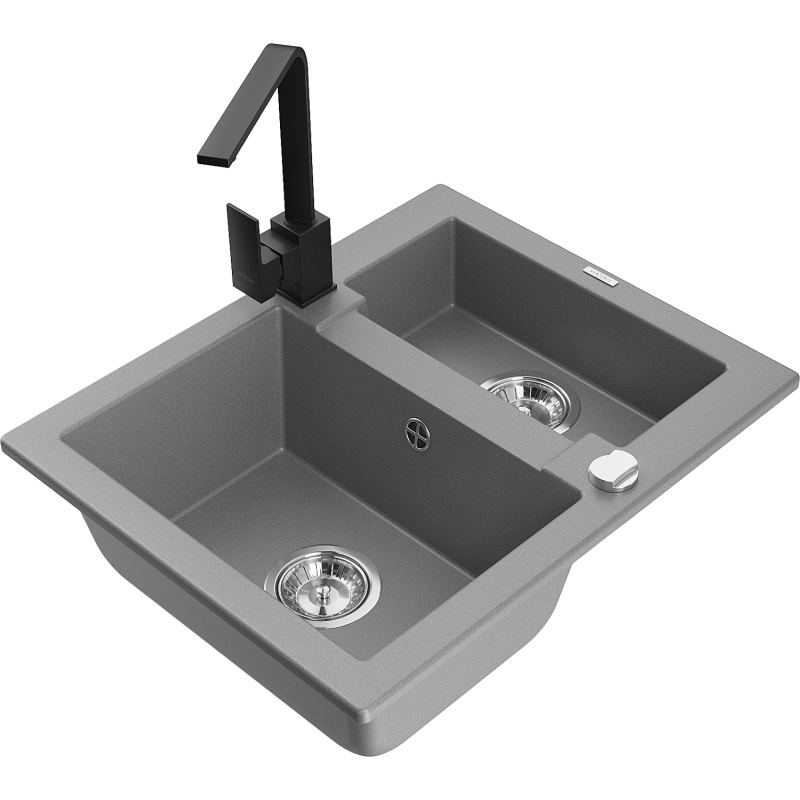 Mexen Carlos granit Nuesspëll 1,5-komoregt mat Kichebatterie Rita, gro - 6518-71-670300-70