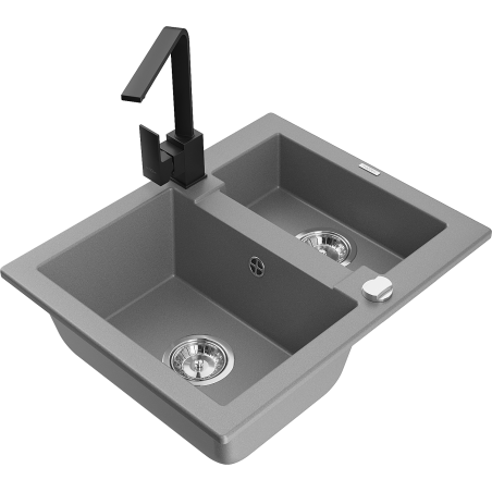 Mexen Carlos granit Nuesspëll 1,5-komoregt mat Kichebatterie Rita, gro - 6518-71-670300-70