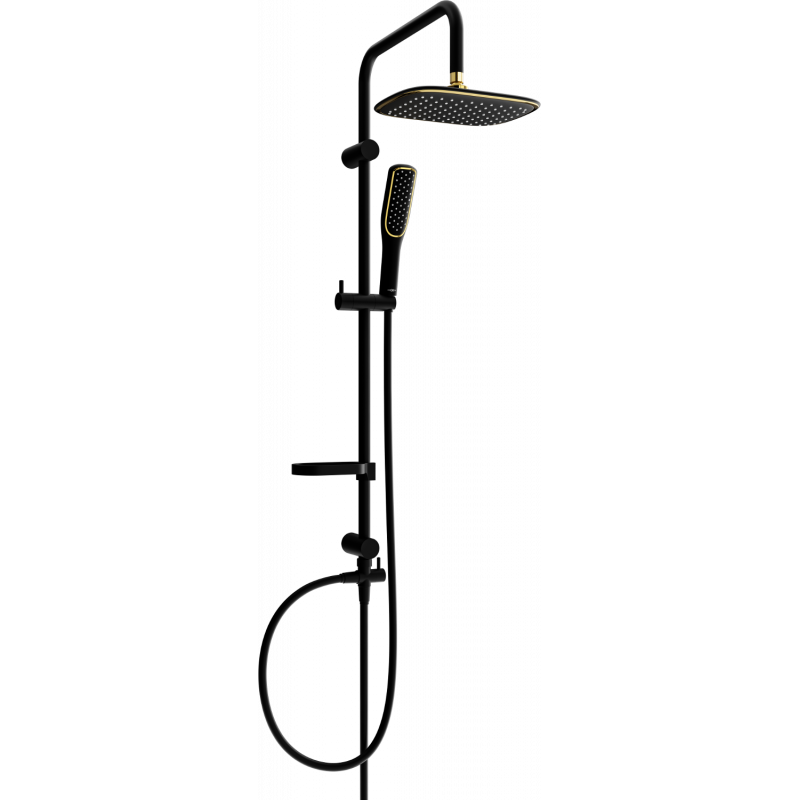 Mexen X49 columna de ducha, negra/dorada - 798494991-75