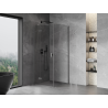 Mexen Mist-H T duschkabin svängbar vänster 75 x 75 cm, transparent, gunmetal - 8A5T-075-075-95-00-L