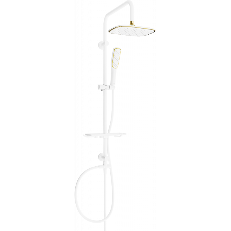 Mexen T49 douchekolom, wit/goud - 798494993-25