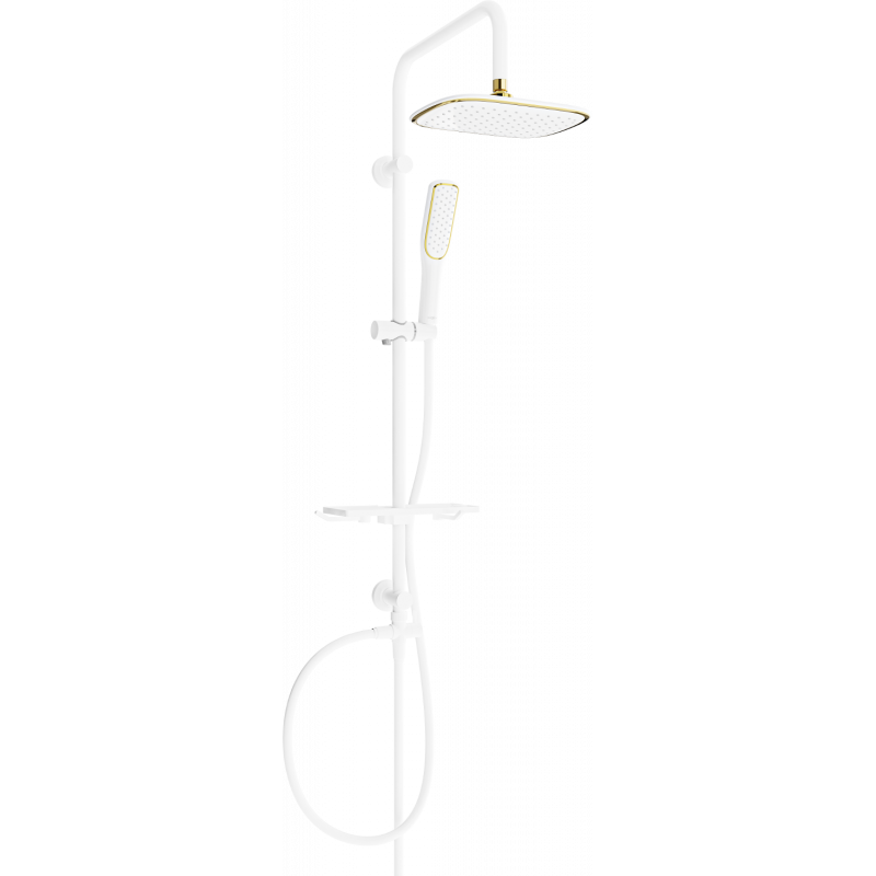 Mexen T49 Duschsäule, weiß/gold - 798494993-25