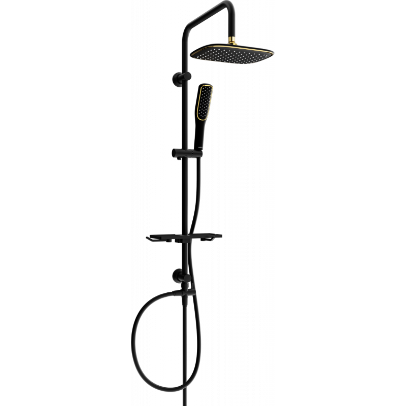 Mexen T49 colonne de douche, noire/dorée - 798494993-75